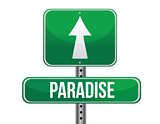 paradise road sign illustration design