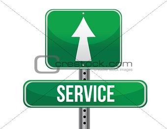 service road sign illustration design
