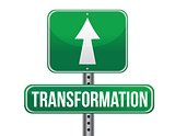 transformation road sign illustration design
