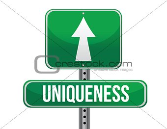 uniqueness road sign illustration design