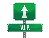 vip road sign illustration design
