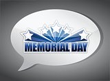 memorial day message chat illustration design