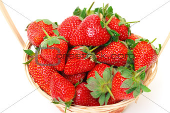 Ripe Red Strawberries in basket