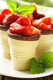wafer cups with strawberry salad - a great dessert