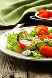 salad zucchini  with tomatoes and soft cheese