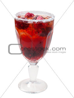 raspberry cocktail  closeup 