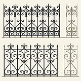 Wrought iron modular railings and fences