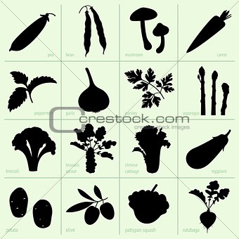 Set of vegetable icons