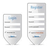 Login form website interface design element