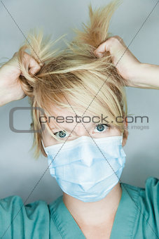Crazy Nurse Pulling Hairs 