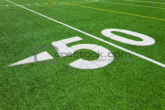 fifty yard line - football field 