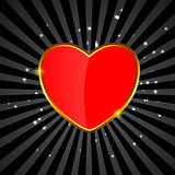 Valentines day love  heart backgroung, vector illustration
