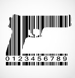 Barcode gun image vector illustration