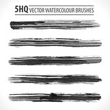 Set of watercolor vector brushes