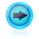 Blue vector button with right arrow