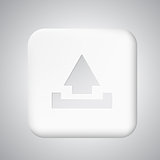 Square white plastic upload button