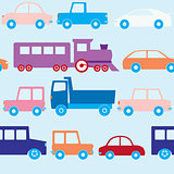 Seamless pattern with cars