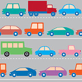 Cars on the road pattern