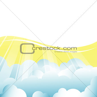 vector background with clouds