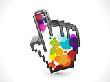 abstract colorful hand icon