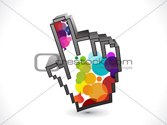 abstract colorful hand icon
