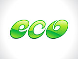 abstract green shiny eco text