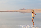 girl in a salt lake