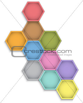 Leather hexagons