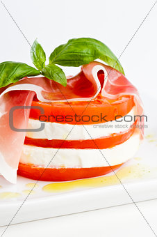 Fresh mozzarella and tomato salad