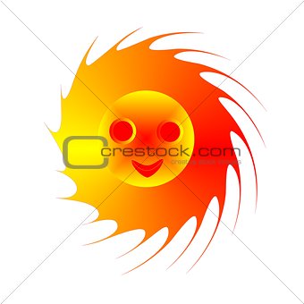 Fiery sun
