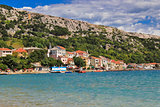 Adriatic town of Baska waterfront