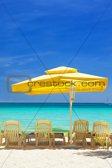 Relax area on beach