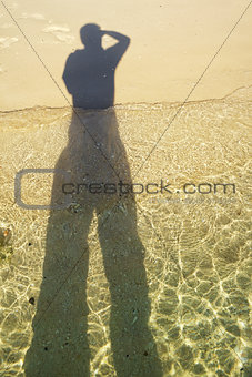 Shadow on beach