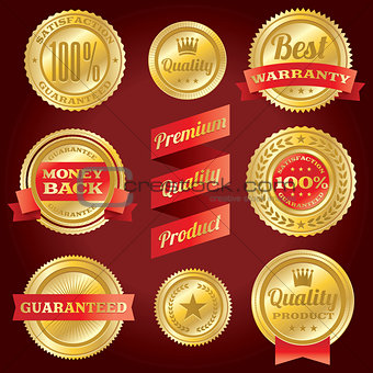 Satisfaction Guarantee and Warranty Badges and Labels