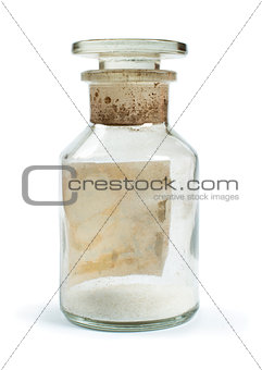 Glass jars with chemicals