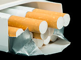 Box of cigarettes close up