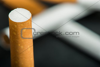 Cigarette on the foreground
