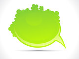 abstract shiny green floral chat icon