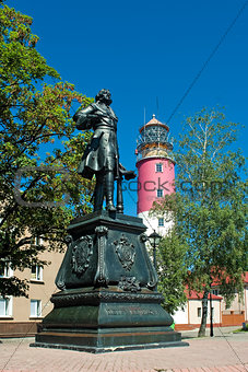monument of Peter I in Baltiysk, Russia