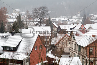 snowstorm over Ilsenburg, Germany