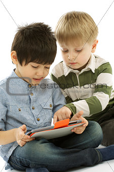 Two Boys with Digital Tablet PC