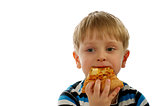 Little Boy Eating Pizza