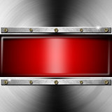 Metal Background with Red Screen