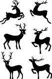 Six deer silhouettes