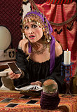 Concerned Tarot Card Lady