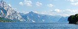 Traunsee summer lake panorama (Austria).