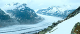 Great Aletsch Glacier (Bettmerhorn, Switzerland) panorama.
