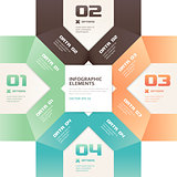 Modern Origami Style Number Options Infographics Banner