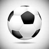 Black and white soccer ball vector illustration