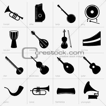 Musical instrument icons